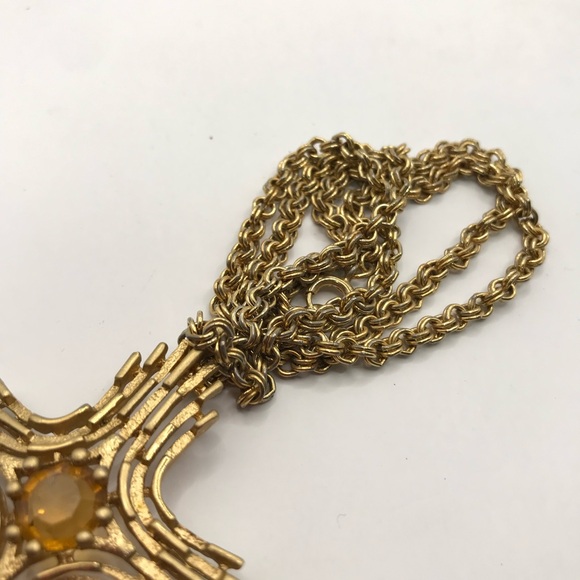 Vintage Sarah Coventry Gold-Tone Cross Pendant Necklace - Picture 11 of 11